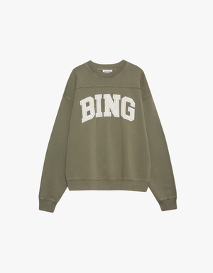 Anine Bing Trenton Sweatshirt Bing in Military Green
