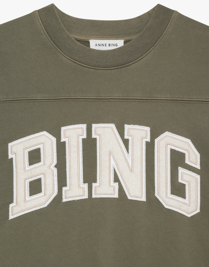 Anine Bing Trenton Sweatshirt Bing in Military Green