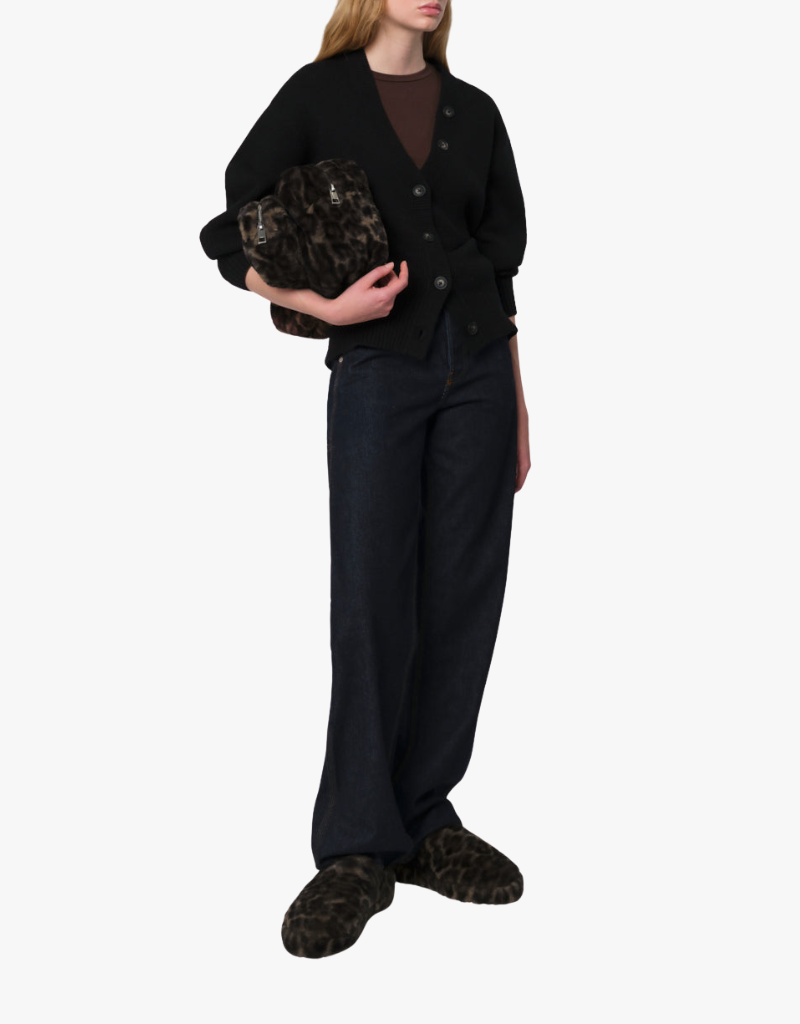 Apparis Misha Leopard Slipper in Dark Leopard