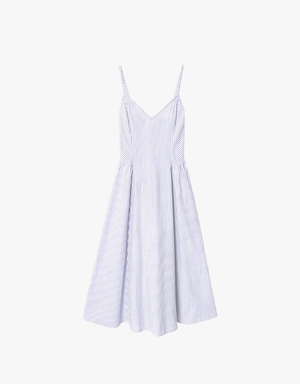 Xirena Bardot Dress in Blue Aggie