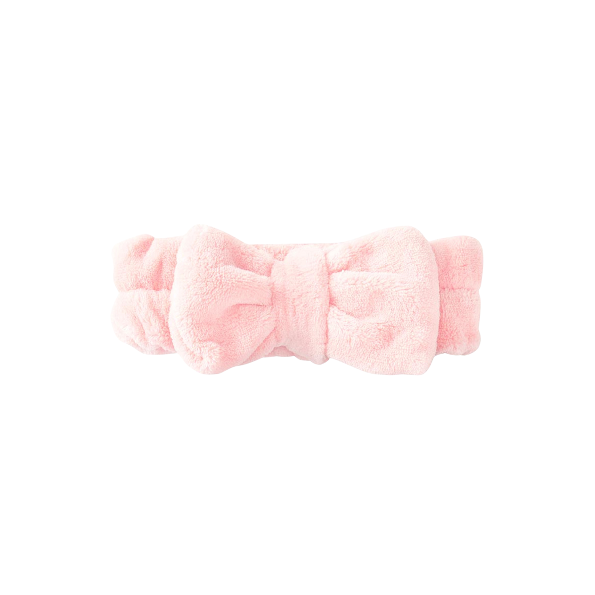 Bella Sleep + Spa Plush Bow Spa Headband in Pink
