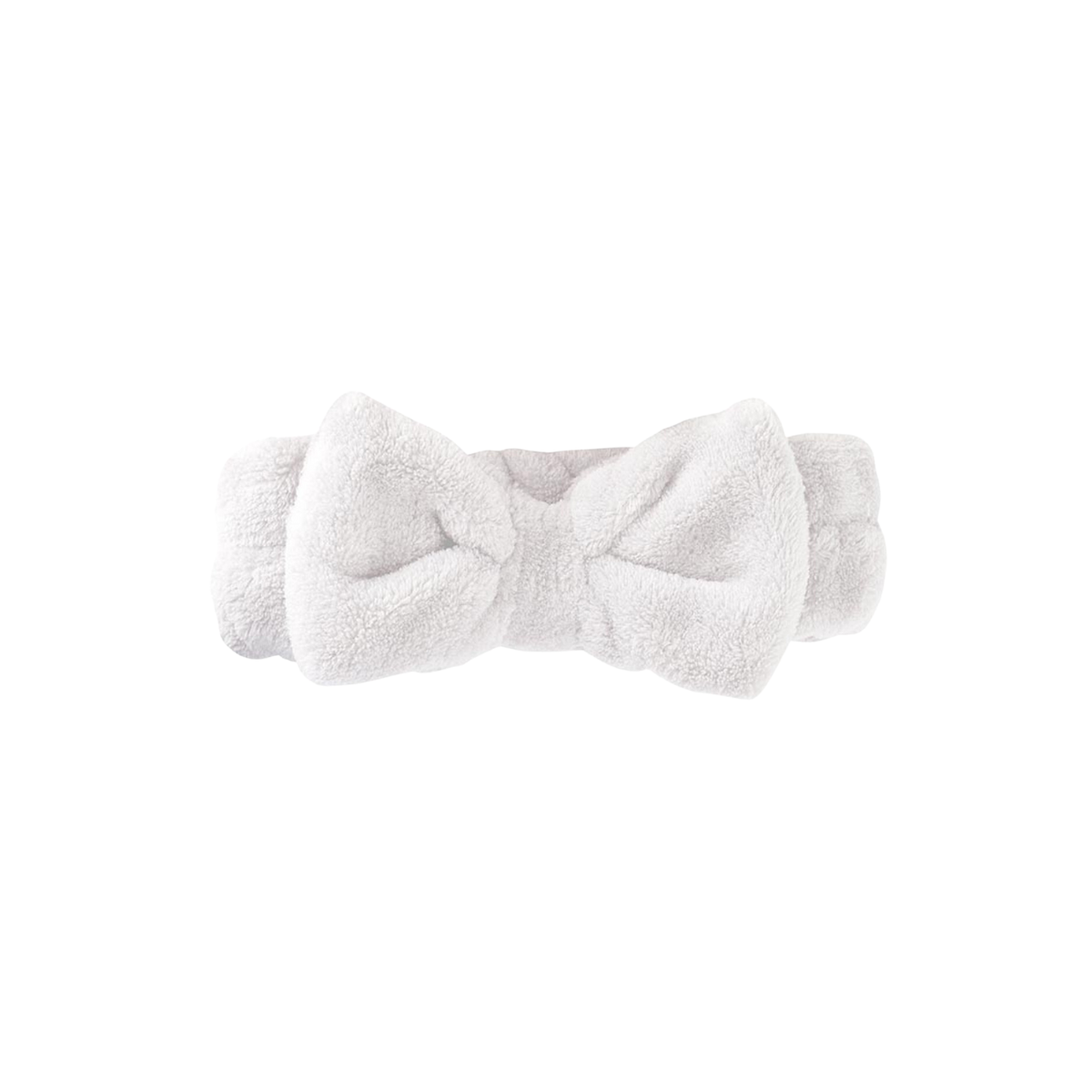 Bella Sleep + Spa Plush Bow Spa Headband in White