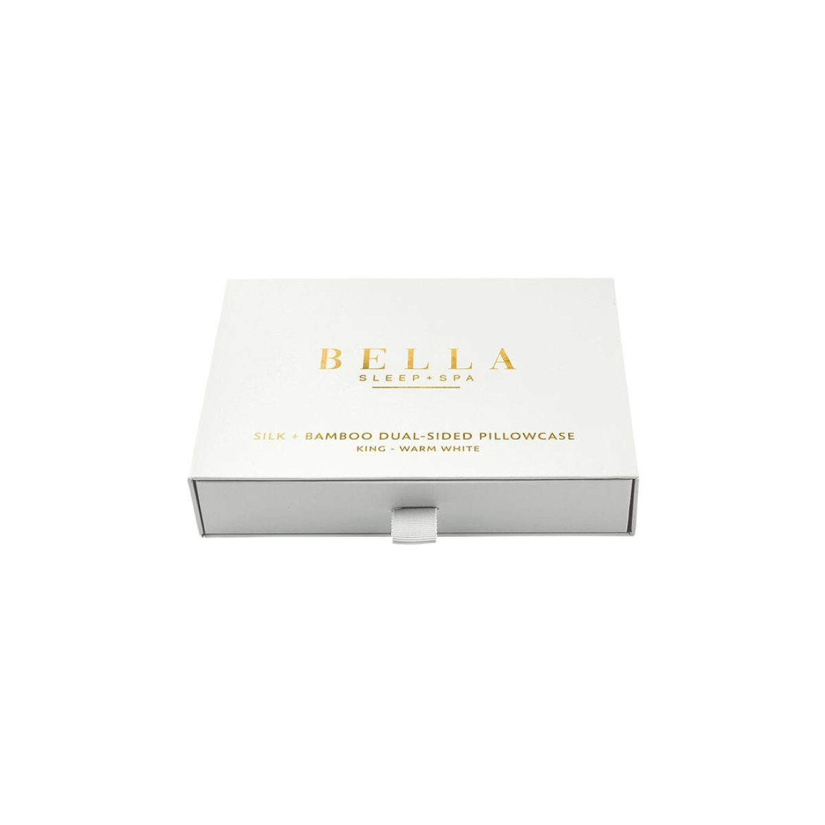 Bella Sleep + Spa Silk & Bamboo King Pillowcase in Warm White
