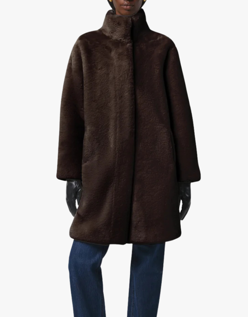 Apparis Blair Coat in Espresso