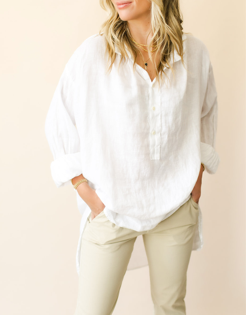 CP Shades Petra Linen Tunic in White