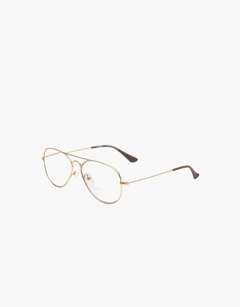 Caddis Mabuhay Reading Glasses in Matte Gold Charcoal