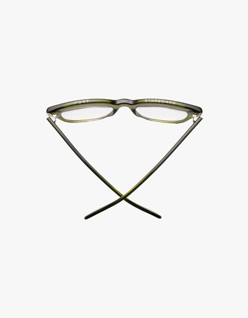 Caddis Miklos Reading Glasses in Heritage Green