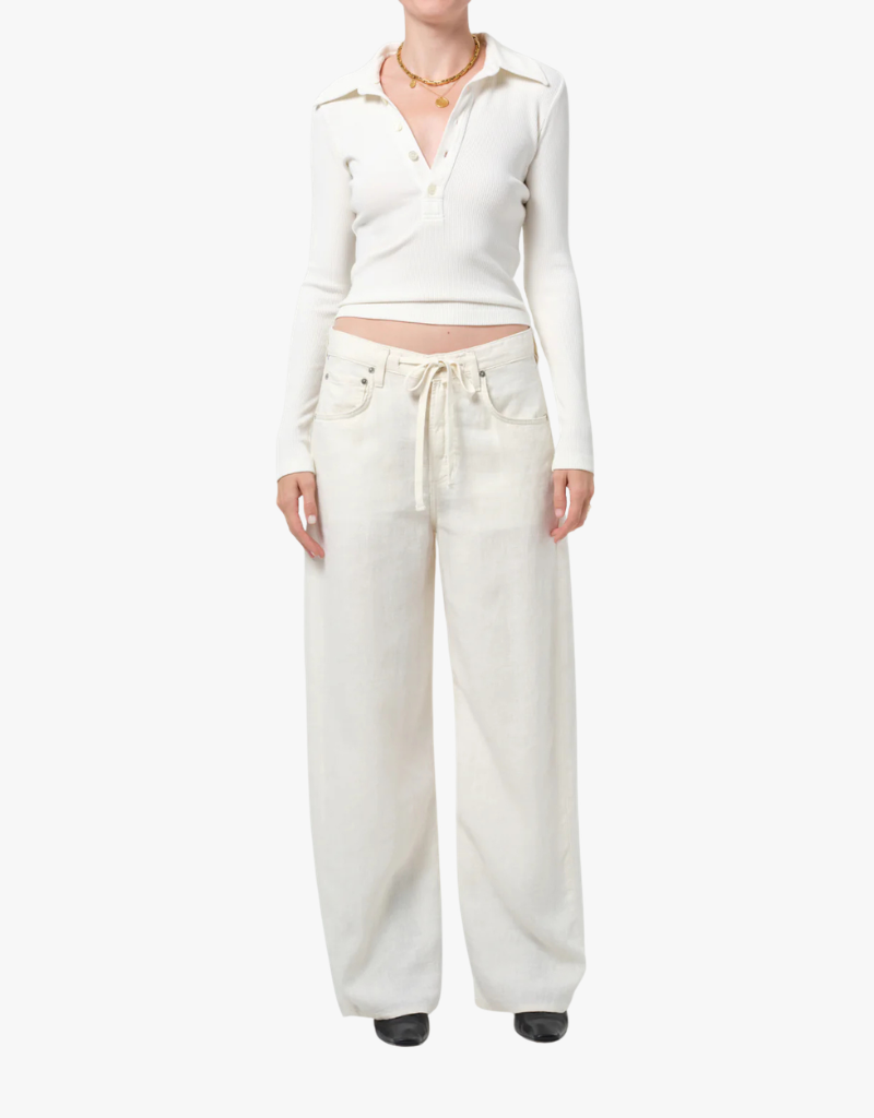 Citizens of Humanity Brynn Drawstring Trouser in Vanilla
