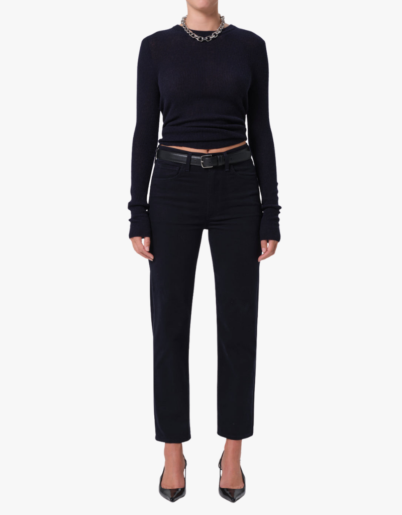 Citizens of Humanity Caia High Rise Straight With Clean Hem in Navy