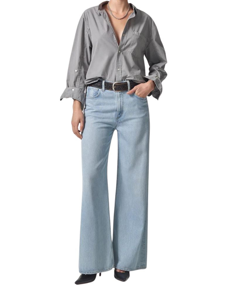 Citizens of Humanity Kayla Shrunken Shirt in Taupe