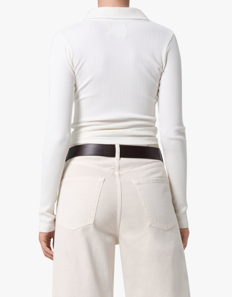 Citizens of Humanity Long Sleeve 60's Polo in Pashmina