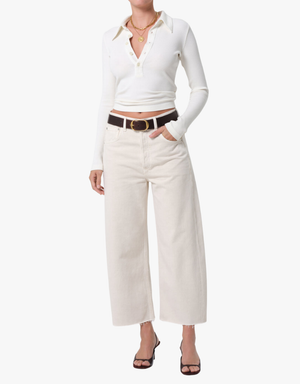 Citizens of Humanity Long Sleeve 60's Polo in Pashmina