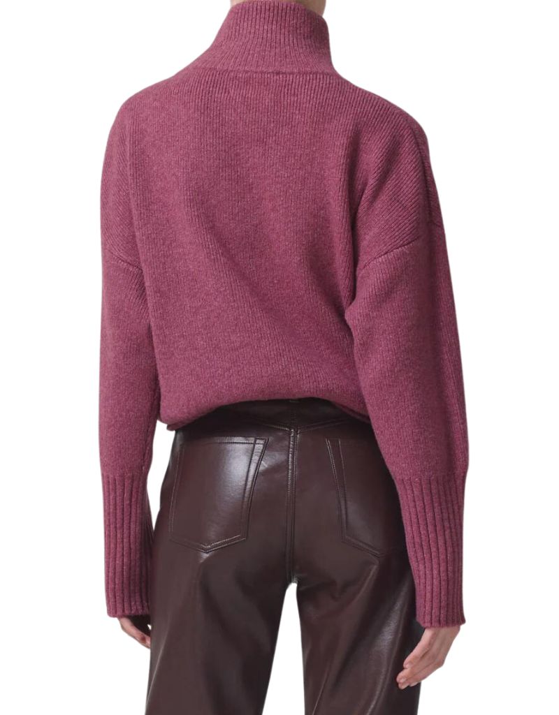 Citizens of Humanity Luca Turtleneck Sweater in Rosey Heather