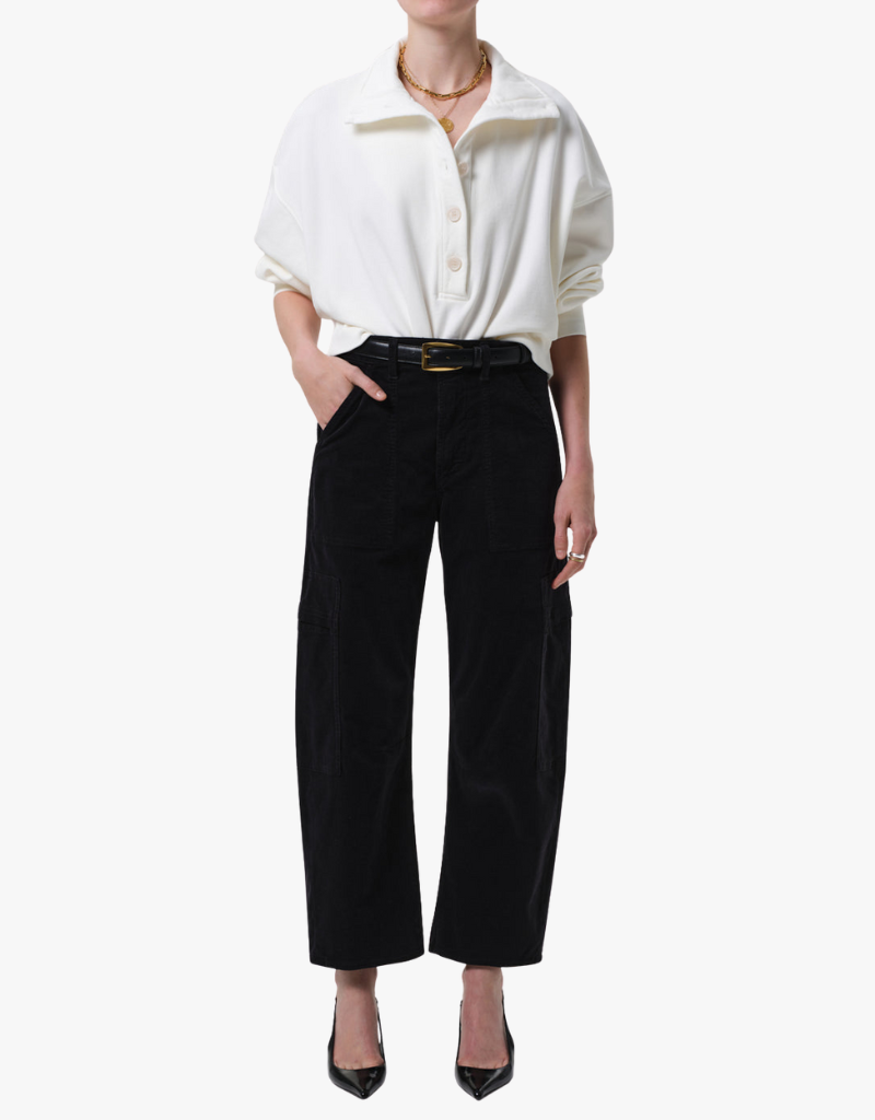 Citizens of Humanity Marcelle Corduroy Pants in Charcoal