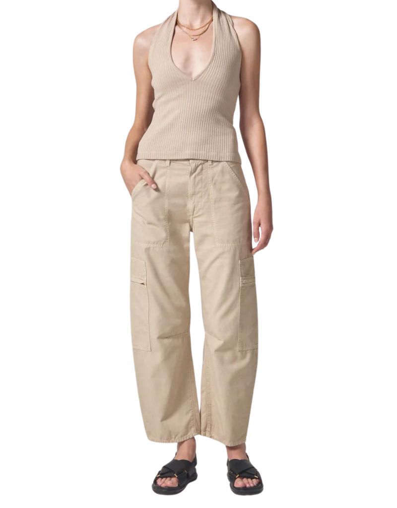 Citizens of Humanity Marcelle Low Slung Easy Cargo Pants in Taos Sand
