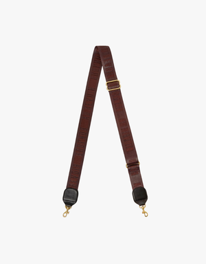 Clare V. Adjustable Crossbody Strap in Chocolate Bonjour Au Revoir