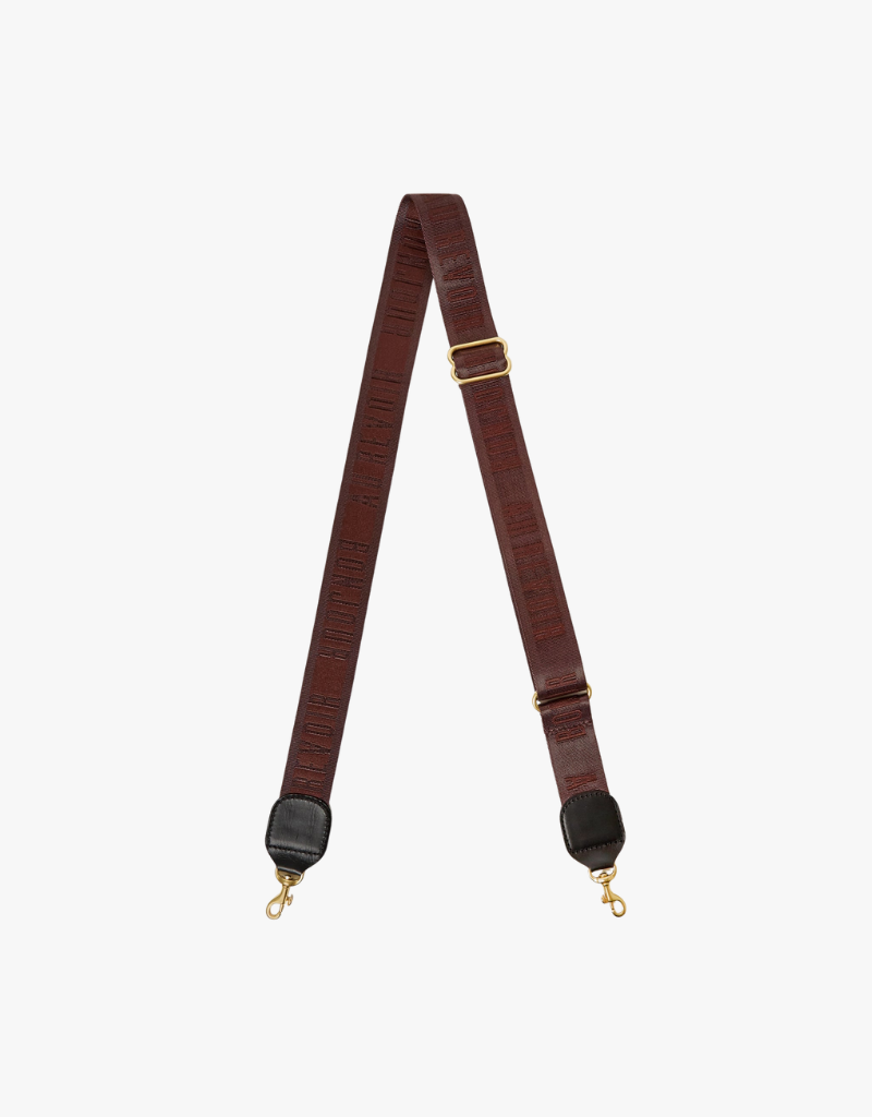Clare V. Adjustable Crossbody Strap in Chocolate Bonjour Au Revoir