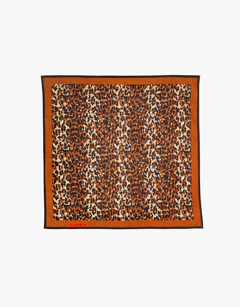 Clare V. Bandana in Caramel Multi