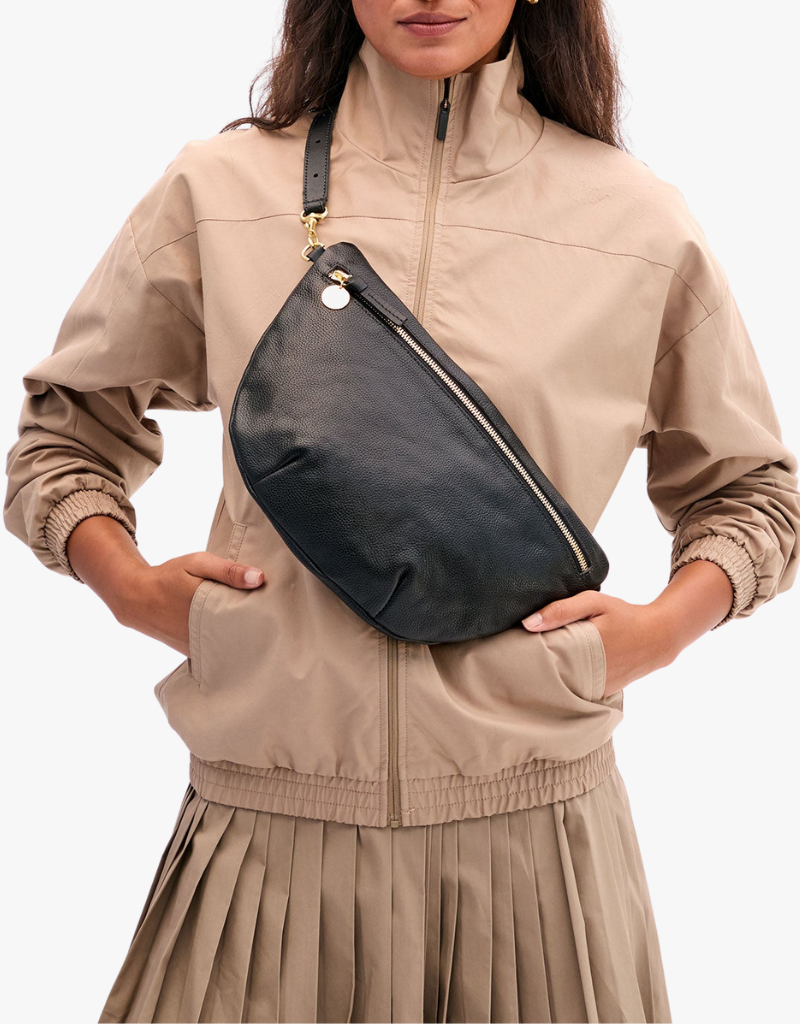 Clare V. Grande Fanny - Petit Caviar in Black