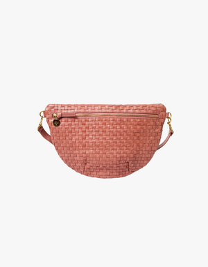 Clare V. Grande Fanny - Woven Checker in Rose Clay