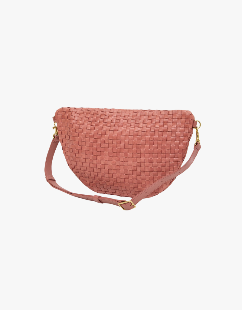 Clare V. Grande Fanny - Woven Checker in Rose Clay