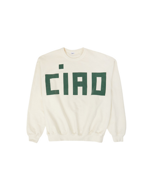 Clare V. Oversized Sweatshirt in Cream Ciao