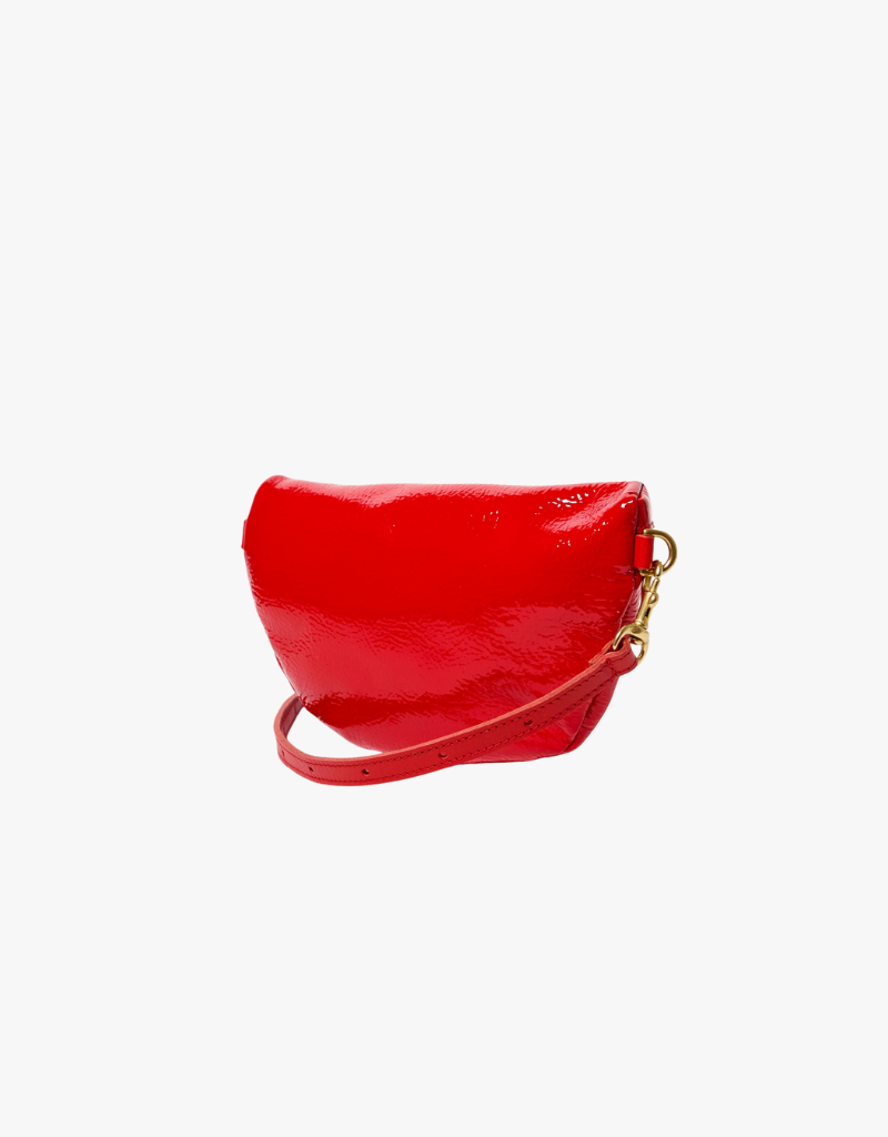Clare V. Petite Fanny in Super Red Pucker Patent