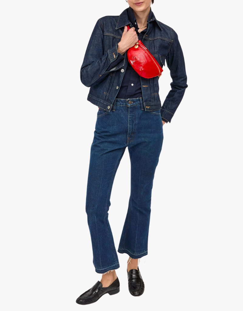 Clare V. Petite Fanny in Super Red Pucker Patent