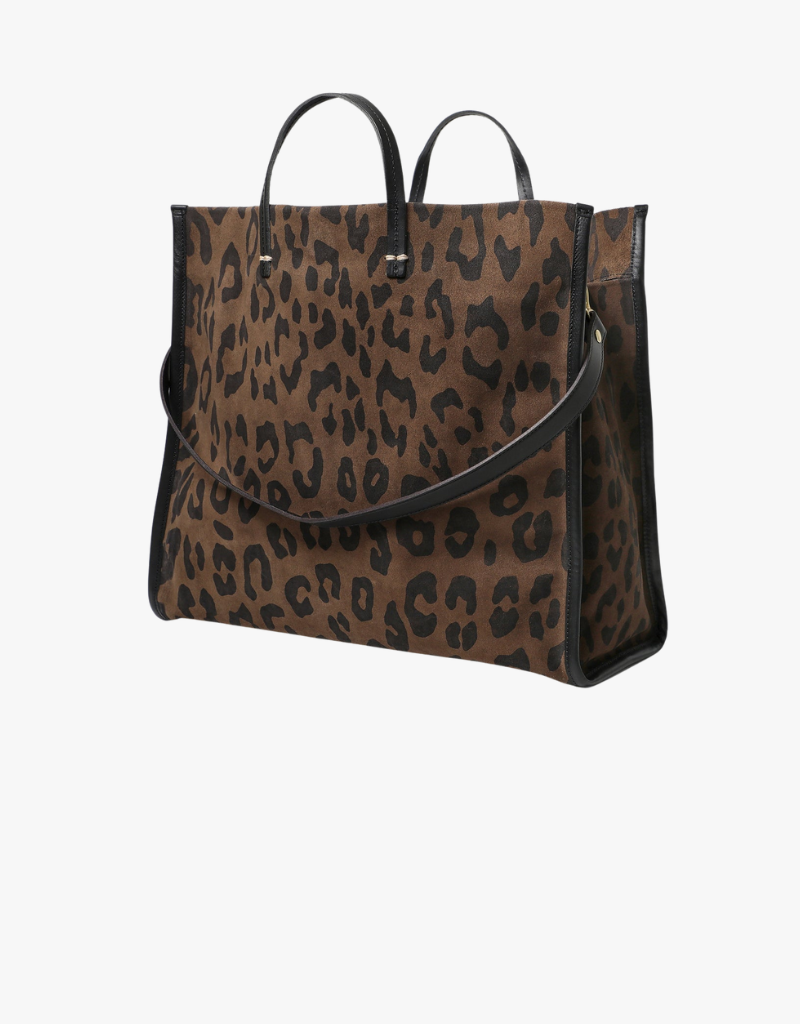 Clare V.  Simple Tote in Cocoa Pablo Cat Suede