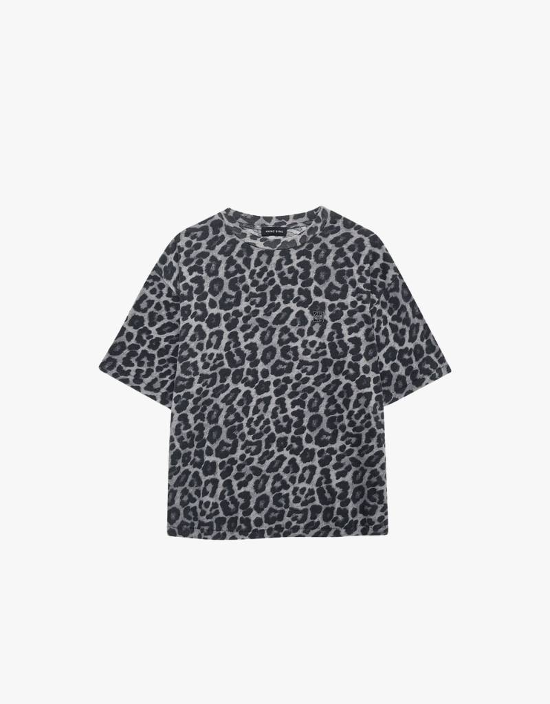 Anine Bing Cohen Tee in Green Leopard