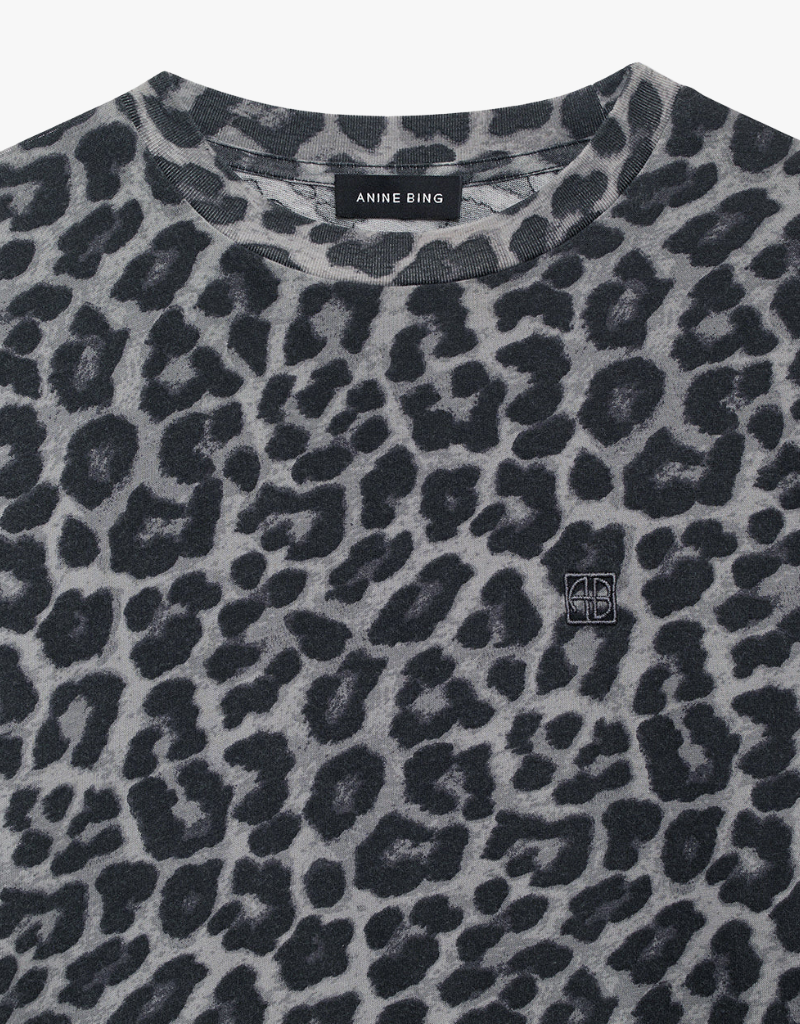 Anine Bing Cohen Tee in Green Leopard