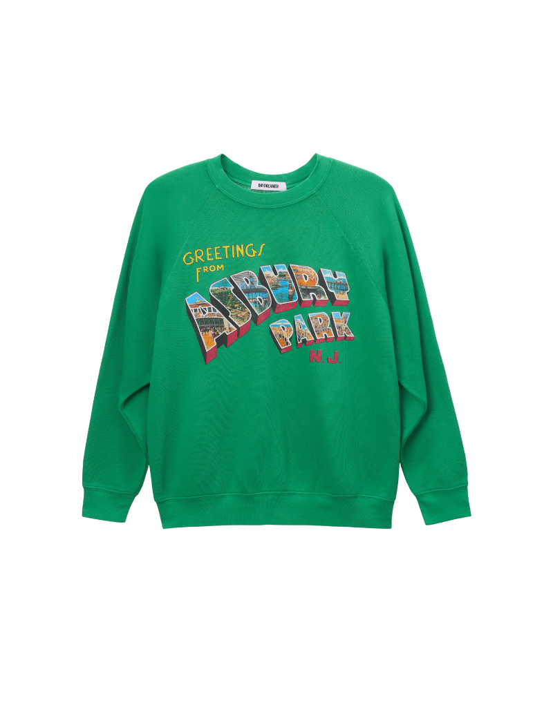 Daydreamer Bruce Springsteen Asbury Park Vintage Sweatshirt in Lucky Green