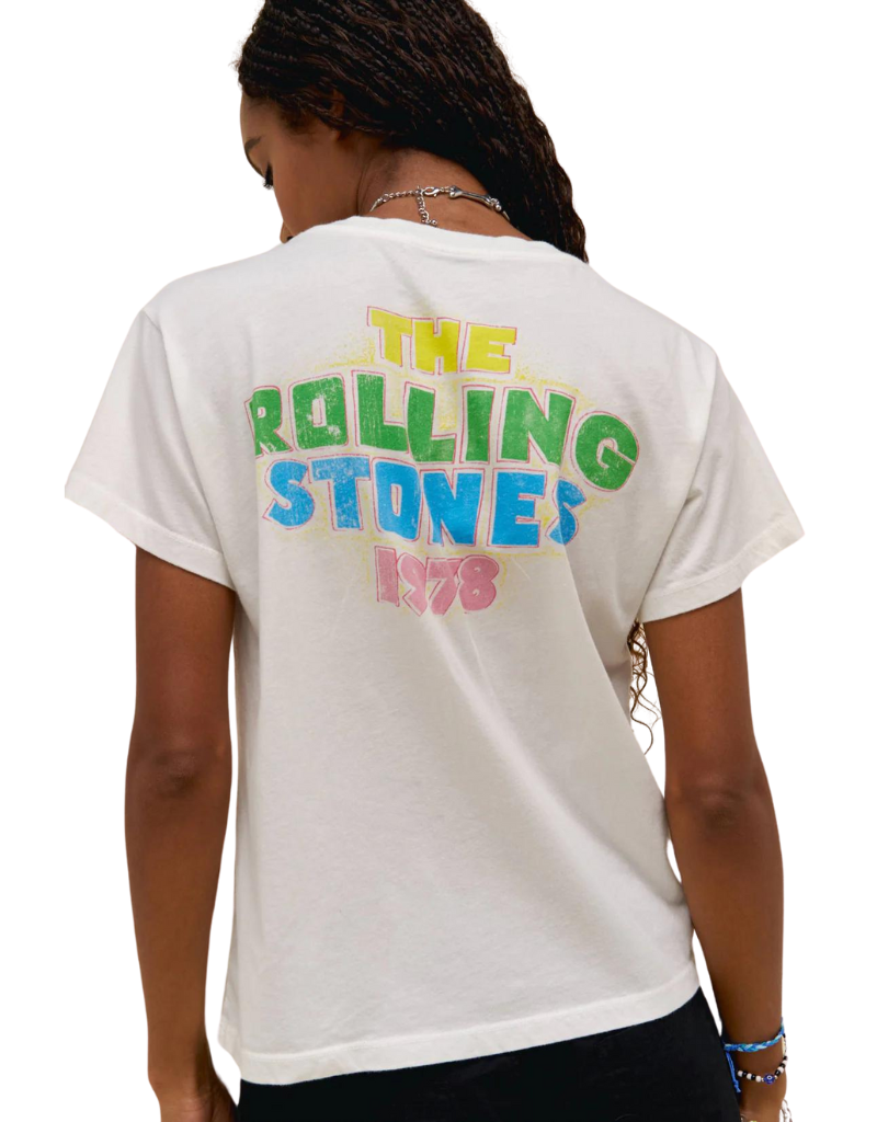 Daydreamer Rolling Stones 1978 Solo Tee in Vintage White