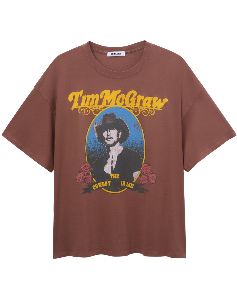 Daydreamer Tim McGraw The Cowboy In Me One Size Tee in Sable