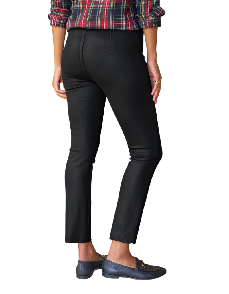 Frank & Eileen Derry Illusion Pull-On Pant in Black Wax (Italian Dream Denim)
