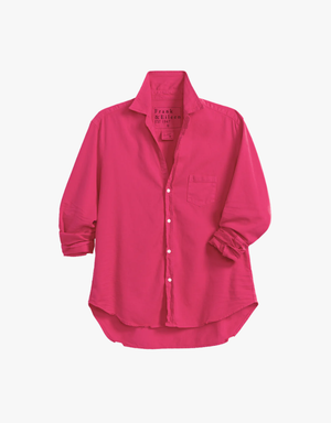 Frank & Eileen "Eileen" Relaxed Button Up Shirt in Bright Pink