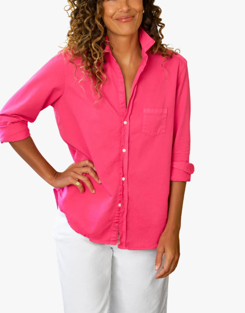 Frank & Eileen "Eileen" Relaxed Button Up Shirt in Bright Pink