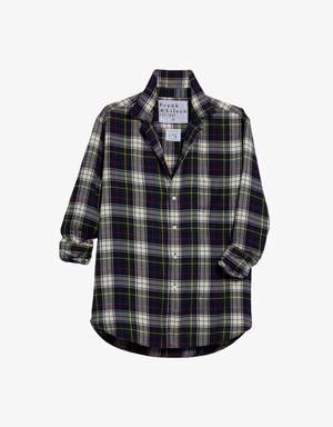 Frank & Eileen "Eileen" Relaxed Button-Up Shirt in Navy and Green with Yellow Plaid (Italian Cotton)