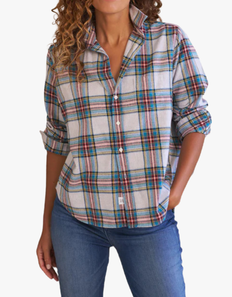 Frank & Eileen "Eileen" Relaxed Button-up Shirt in Yellow, Blue & Red Plaid