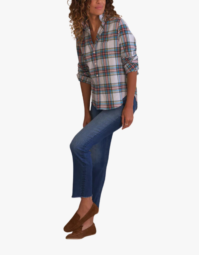 Frank & Eileen "Eileen" Relaxed Button-up Shirt in Yellow, Blue & Red Plaid