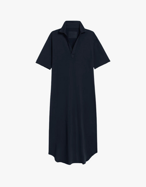 Frank & Eileen Emma Henley Short Sleeve Maxi Dress in British Royal Navy (Heritage Jersey)