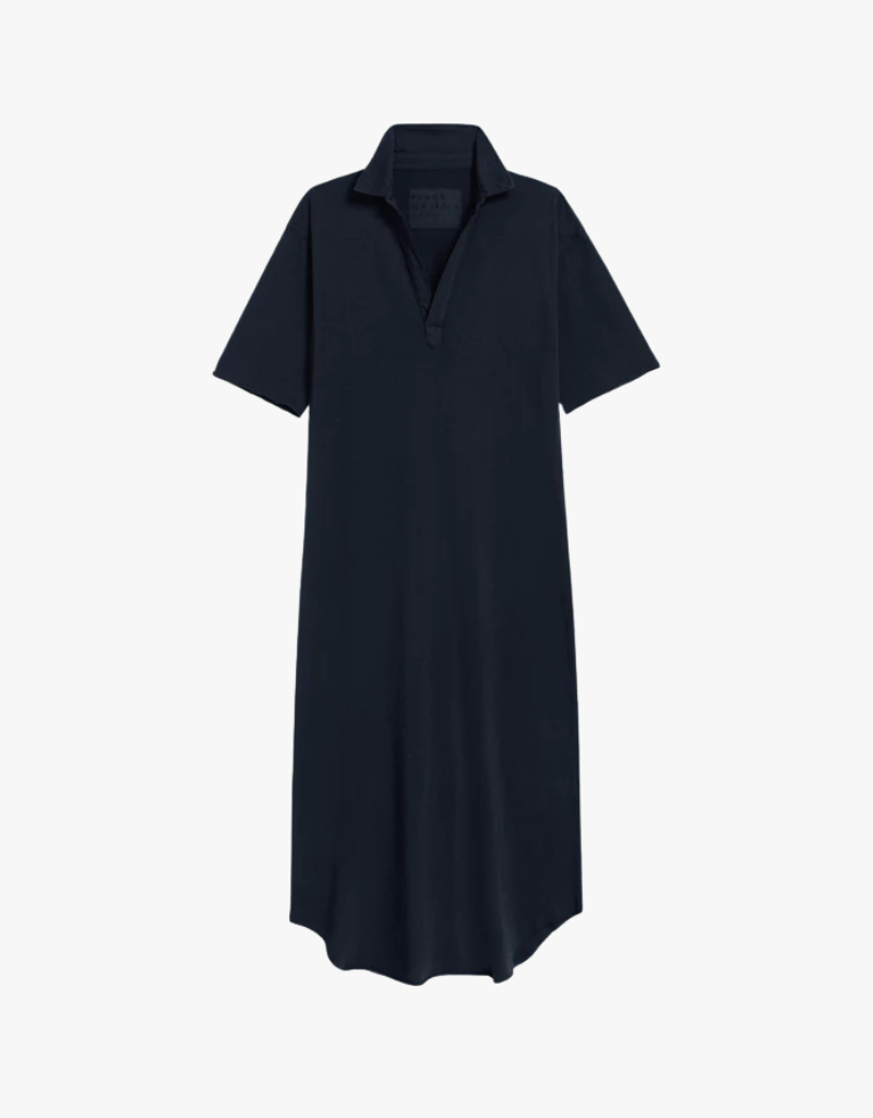 Frank & Eileen Emma Henley Short Sleeve Maxi Dress in British Royal Navy (Heritage Jersey)