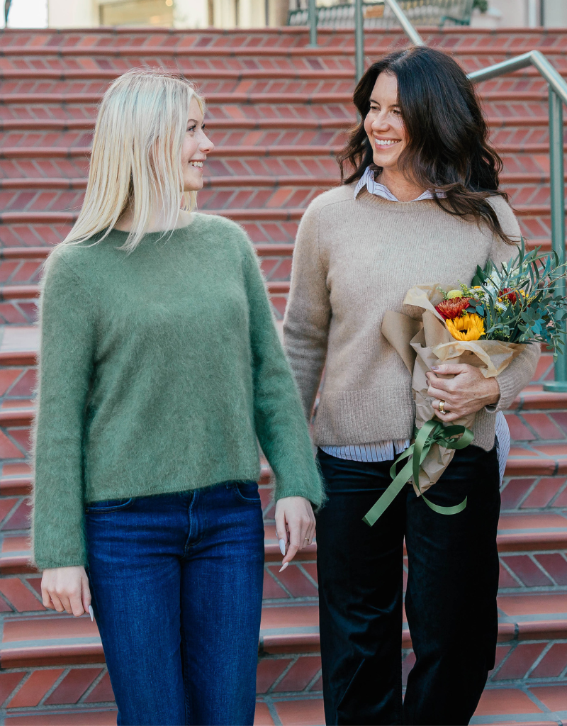 Estheme Sofia Brushed Cashmere Sweater in Militaire