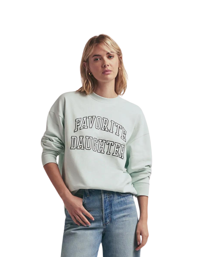 Favorite Daughter The Collegiate Sweatshirt in Seafoam