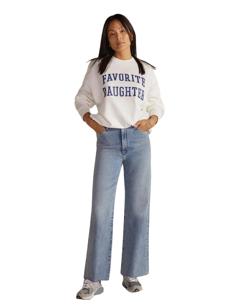 Favorite Daughter The Collegiate Sweatshirt in White