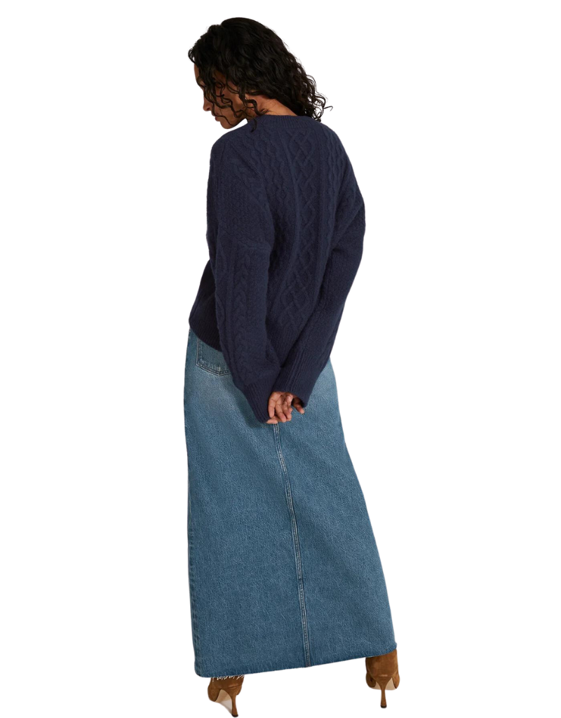 Favorite Daughter The Sadie High Rise Maxi A-Line Skirt in Camden