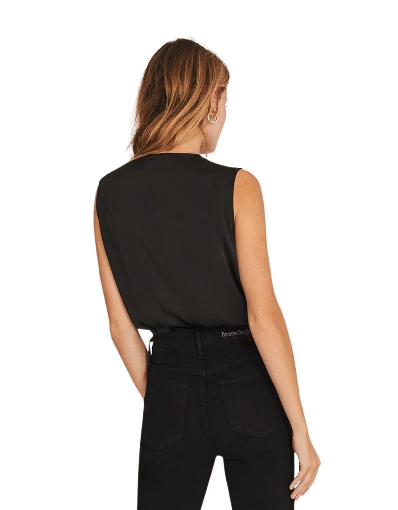 Favorite Daughter The Sleeveless Date Blouse in Black