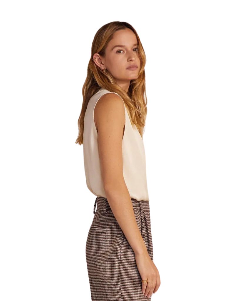 Favorite Daughter The Sleeveless Date Blouse in Champagne