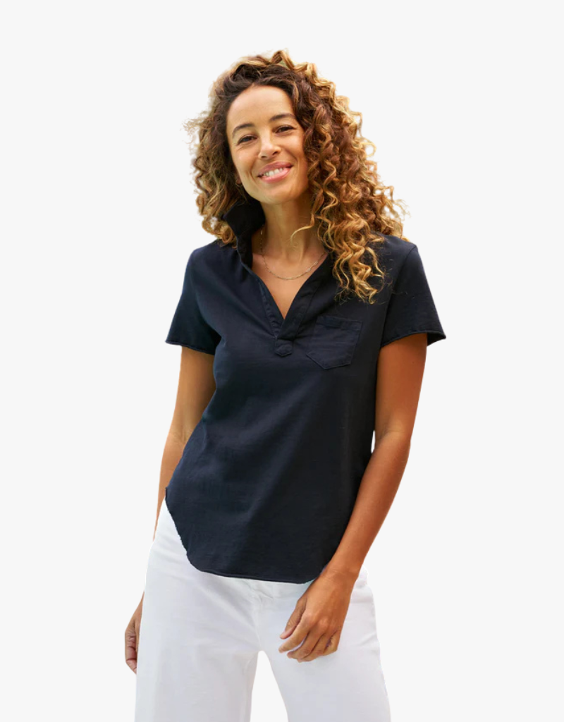 Frank & Eileen Charlotte Perfect Polo Shirt in British Royal Navy (Heritage Jersey)