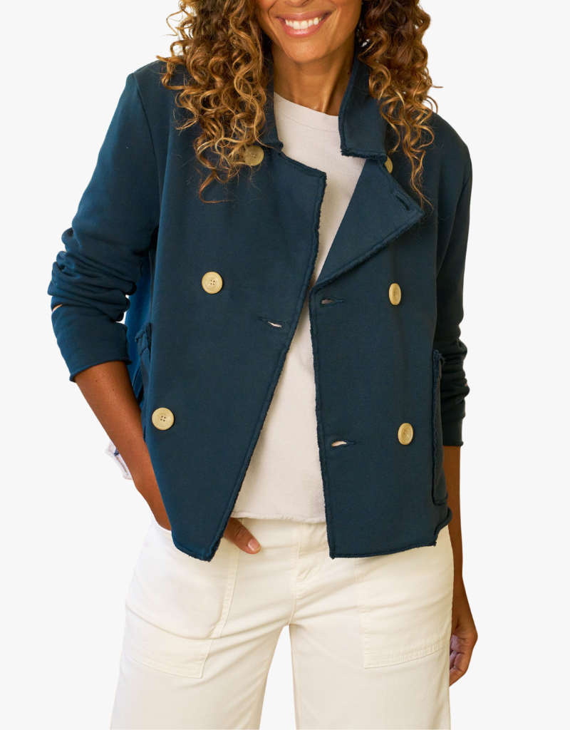 Frank & Eileen Cropped Sweatshirt Peacoat in Vintage Navy